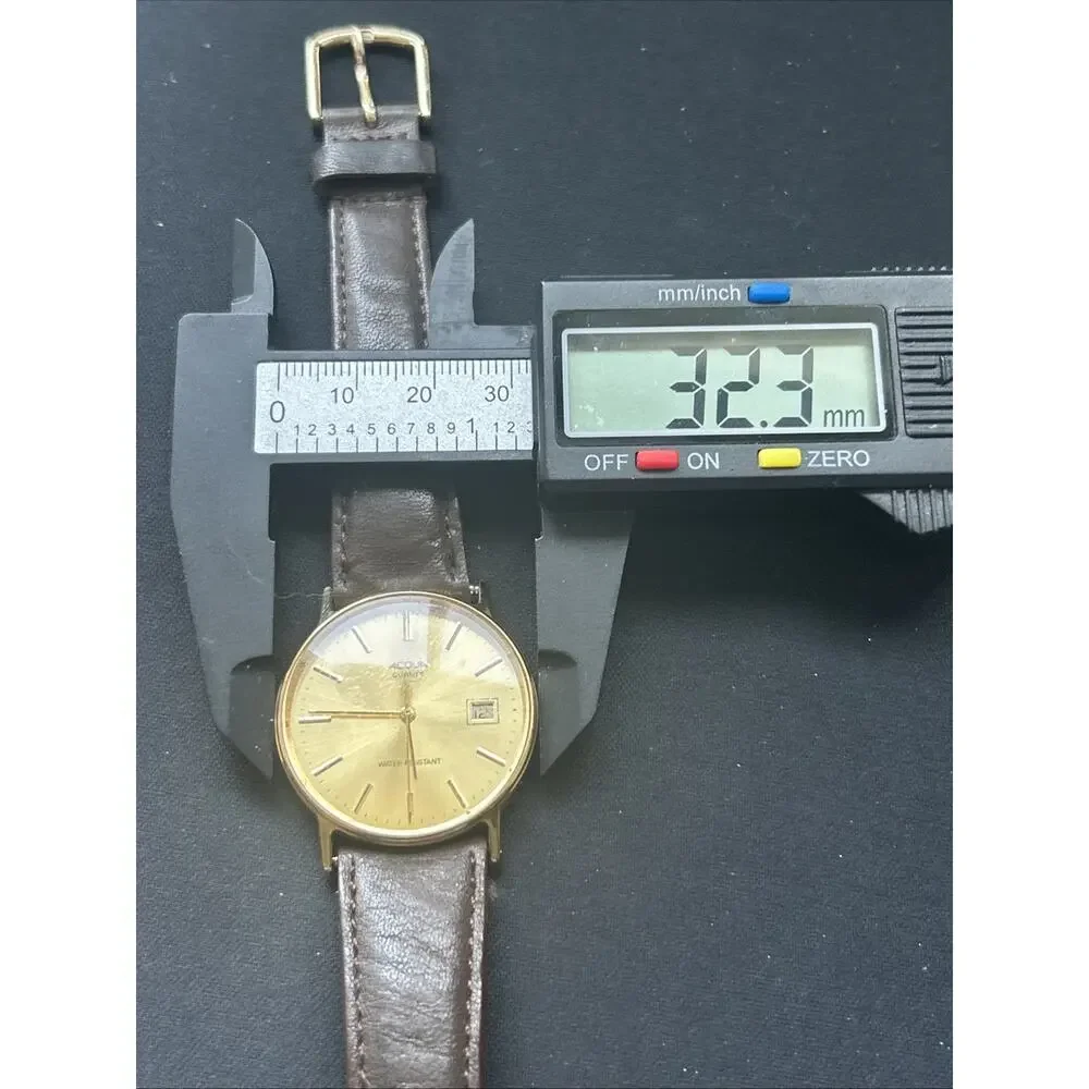 Acqua Gold Tone Brown Band Women’s Quartz Watch